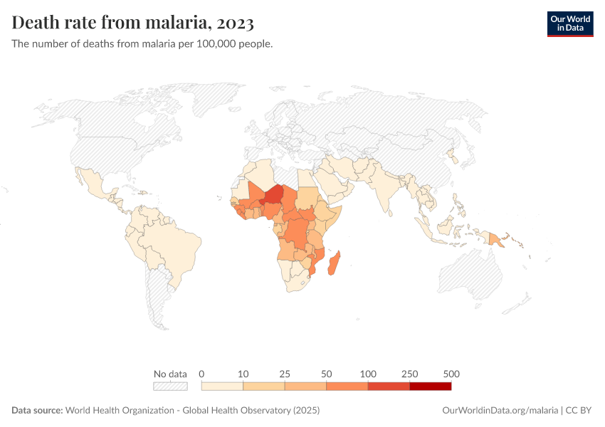A thumbnail of the "Death rate from malaria" chart