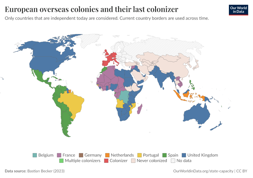 A thumbnail of the "European overseas colonies and their last colonizer" chart