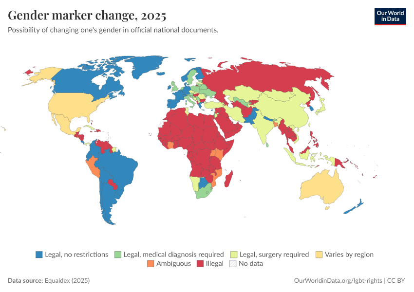 A thumbnail of the "Gender marker change" chart